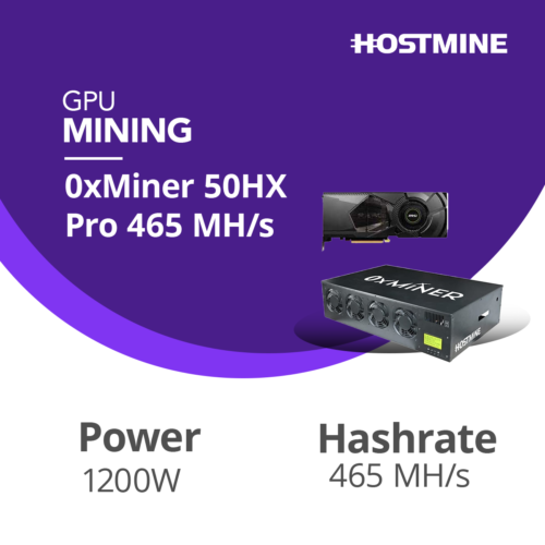 0xMiner 50HX Pro 465 MH/s 20